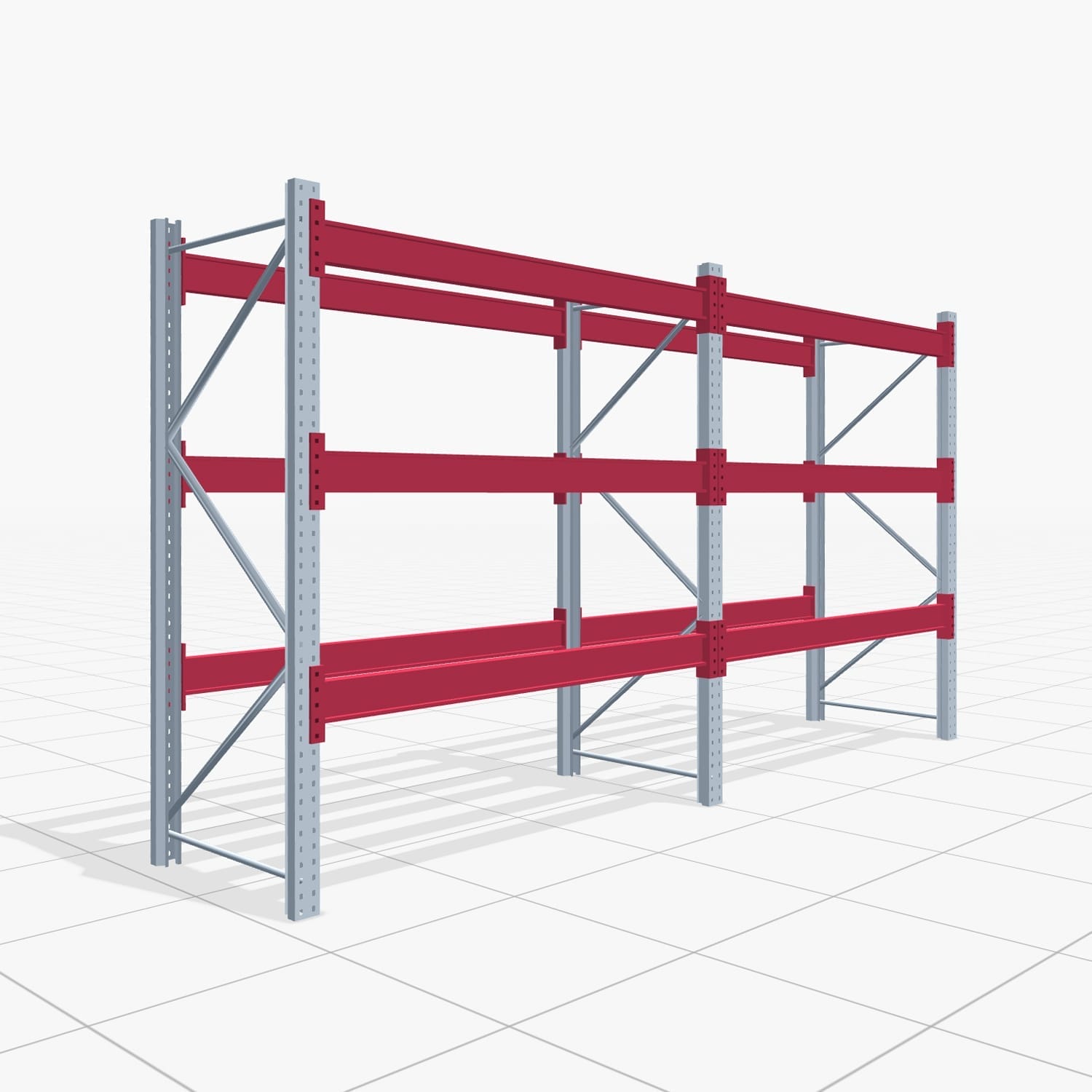 Palettenregale PRX 1000, Europalette, H: 2.100 mm, B: 3.900 mm, Palettengewicht: 1.500 kg, Palettenplätze: 16