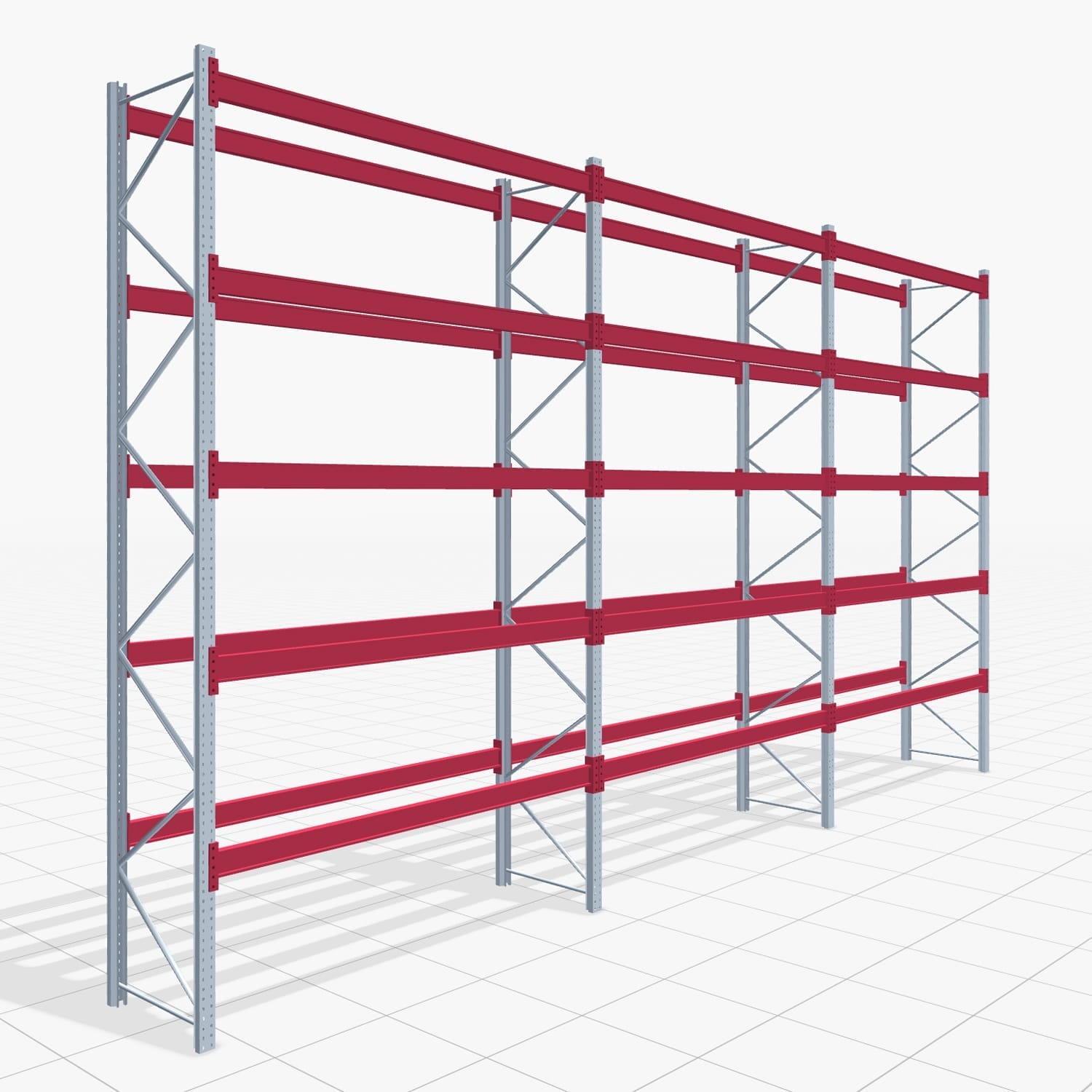 Palettenregale PRX 1000, Europalette, H: 4.600 mm, B: 8.500 mm, Palettengewicht: 1.000 kg, Palettenplätze: 54