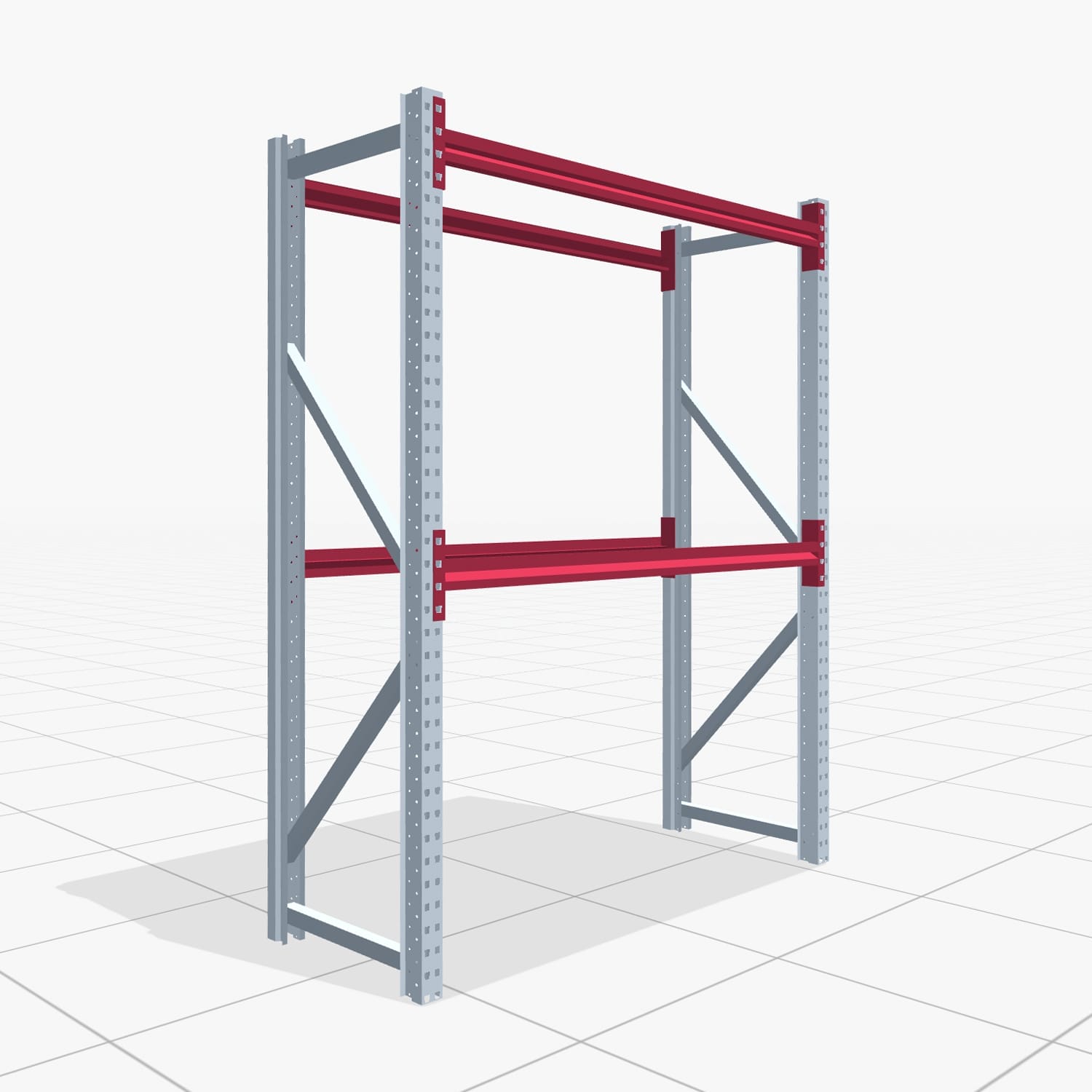 Weitspannregale WSX 5000, H: 2.000 mm, B: 1.626 mm mm, T: 600 mm, Ebenen: 3, Feldbreite: 1.500 mm, Auflage: ohne