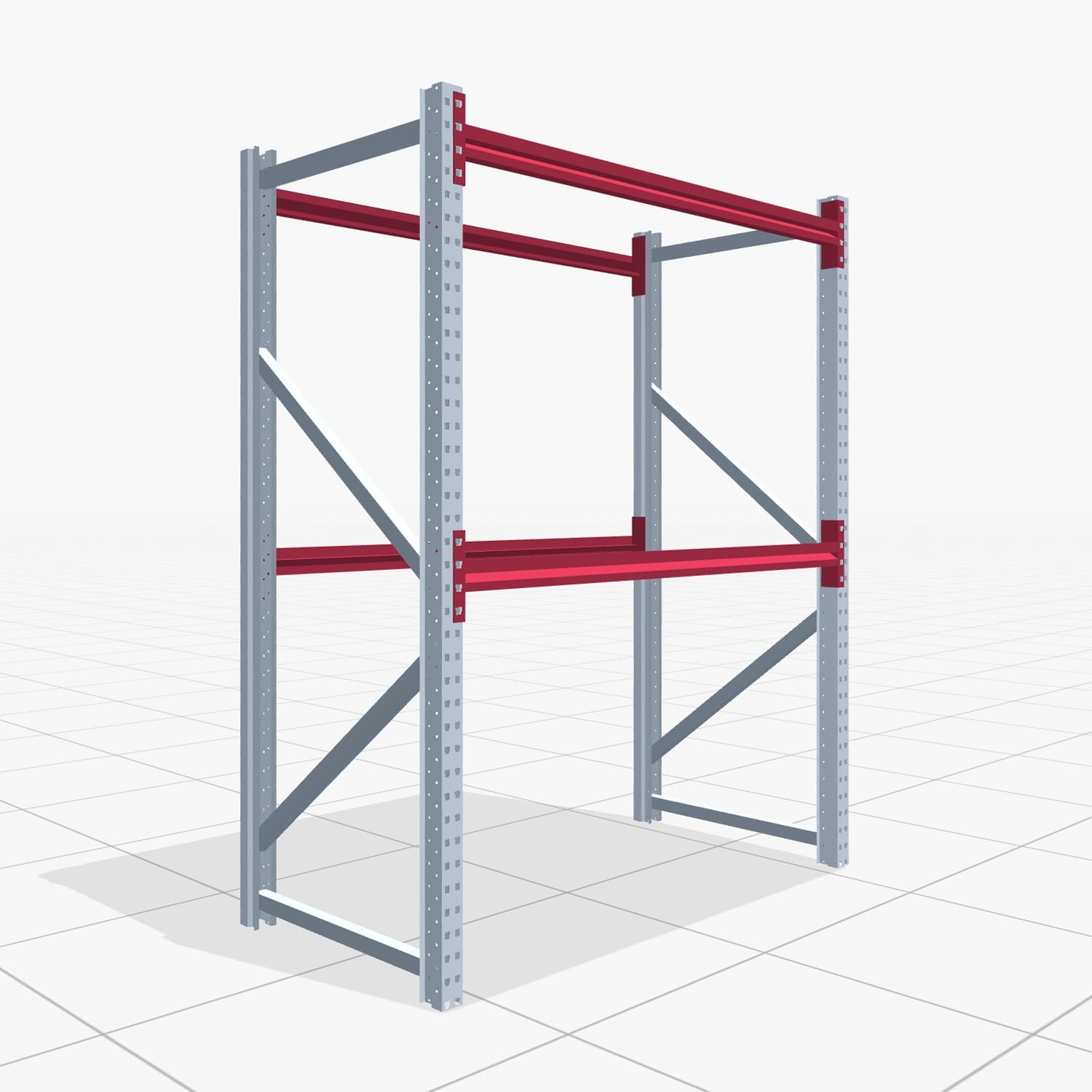 Weitspannregale WSX 5000, H: 2.000 mm, B: 1.626 mm mm, T: 800 mm, Ebenen: 3, Feldbreite: 1.500 mm, Auflage: ohne