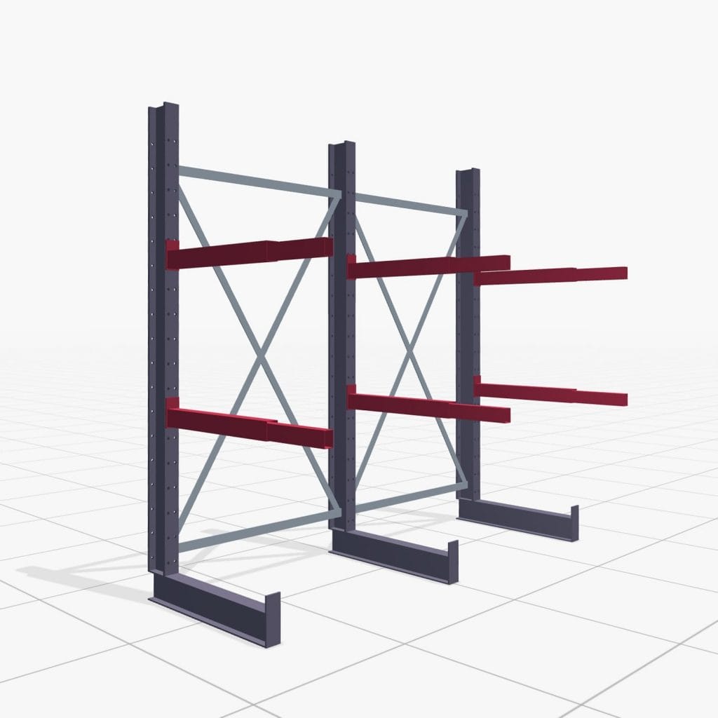 Schreinereiregale KHX 3010, Einseitige Nutzung, H: 2.000 mm, B: 2066 mm, 600 mm (750 kg)