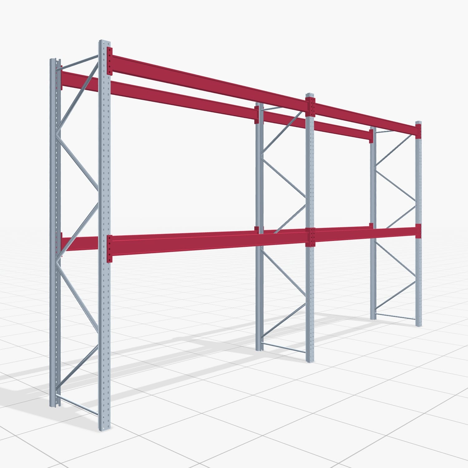 Palettenregale PRX 1000, Europalette, H: 3.100 mm, B: 5.700 mm, Palettengewicht: 500 kg , Palettenplätze: 18