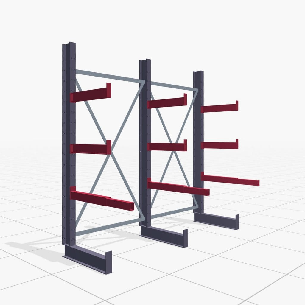 Schreinereiregale KHX 3010, Einseitige Nutzung, H: 2.000 mm, B: 2066 mm, 500 mm (900 kg)