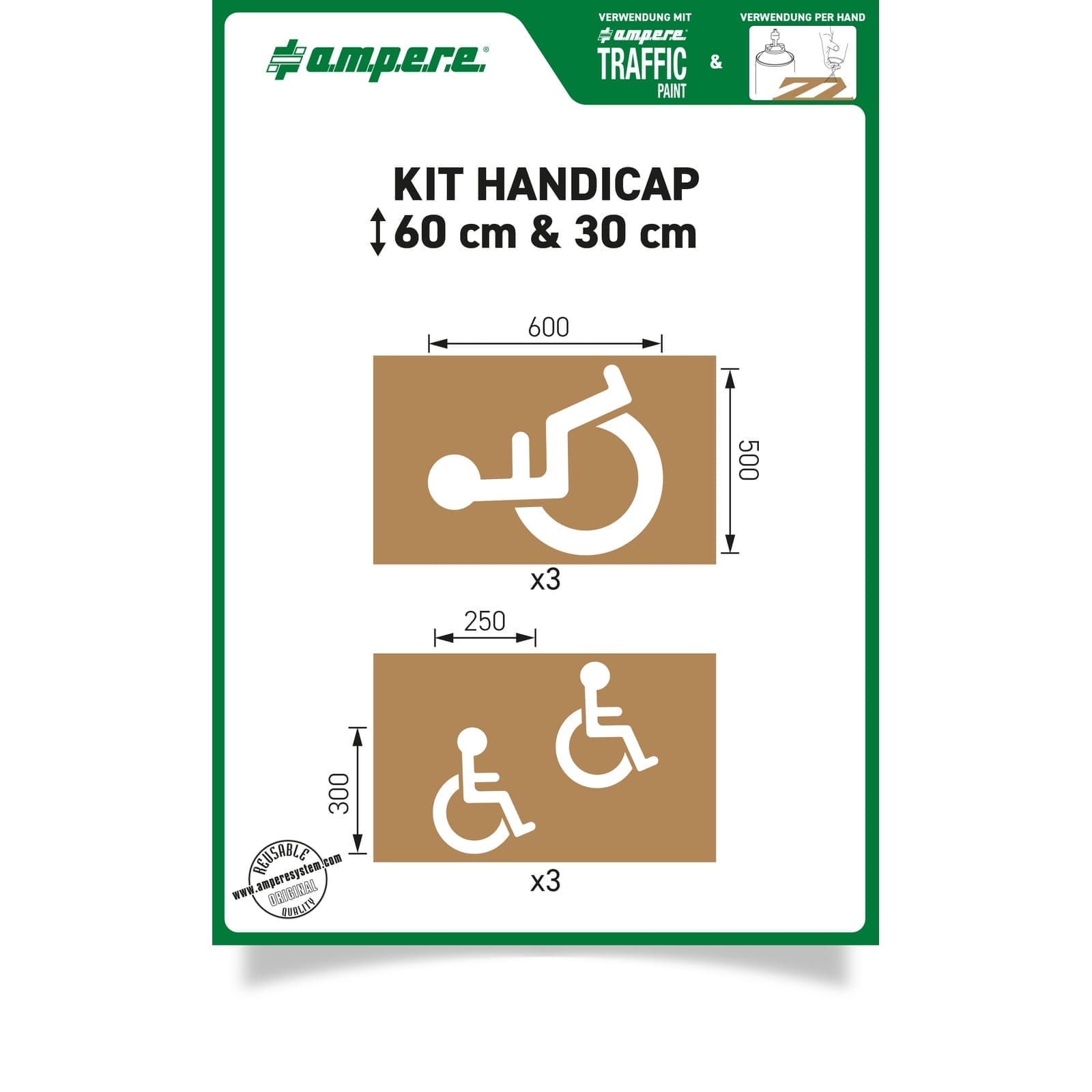 RMX Schablonen KIT Handicap 60 cm & 30 cm