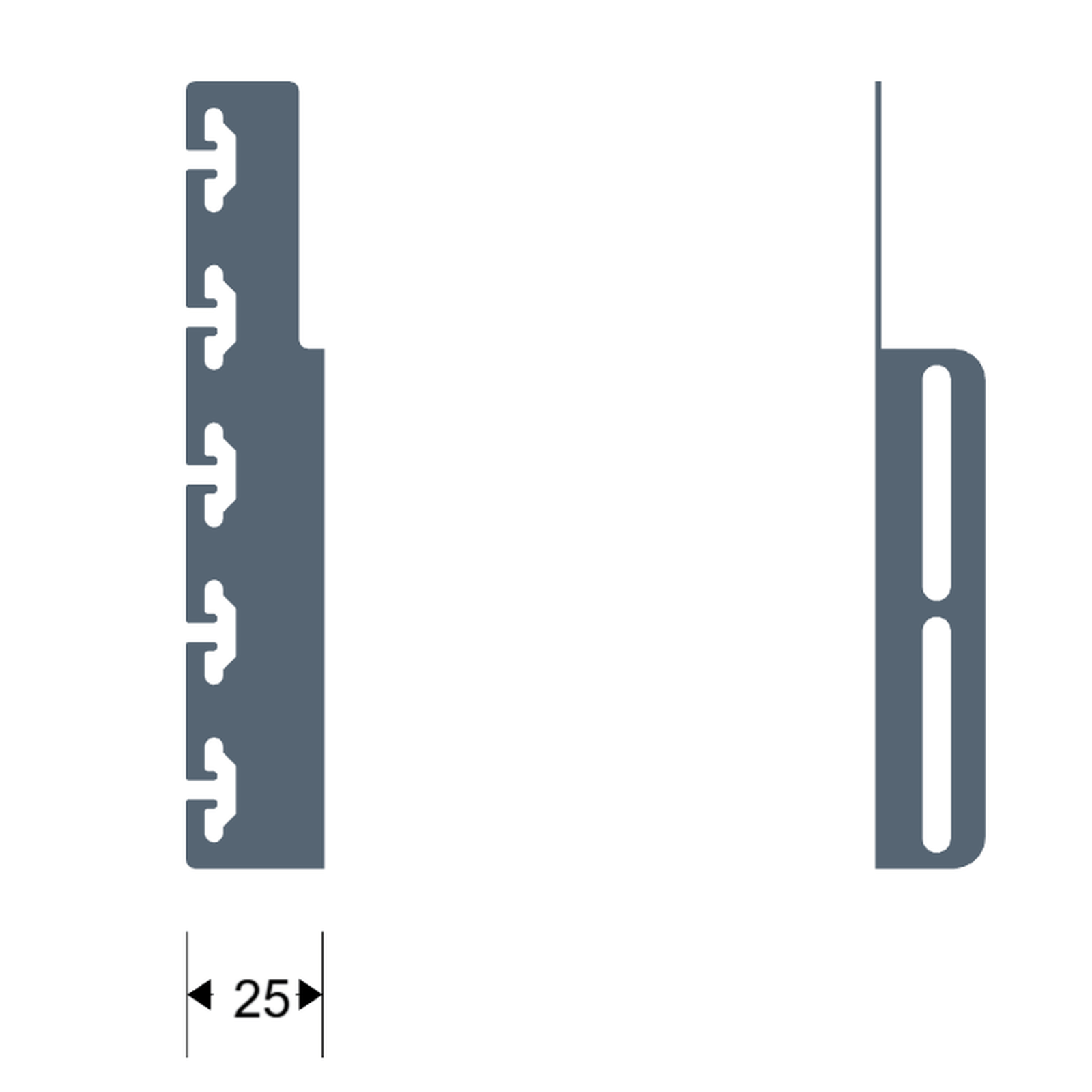 Gitterrückwand-Set PAL-Regal — 3 Plätze (2625-2725mm), 1206, 25