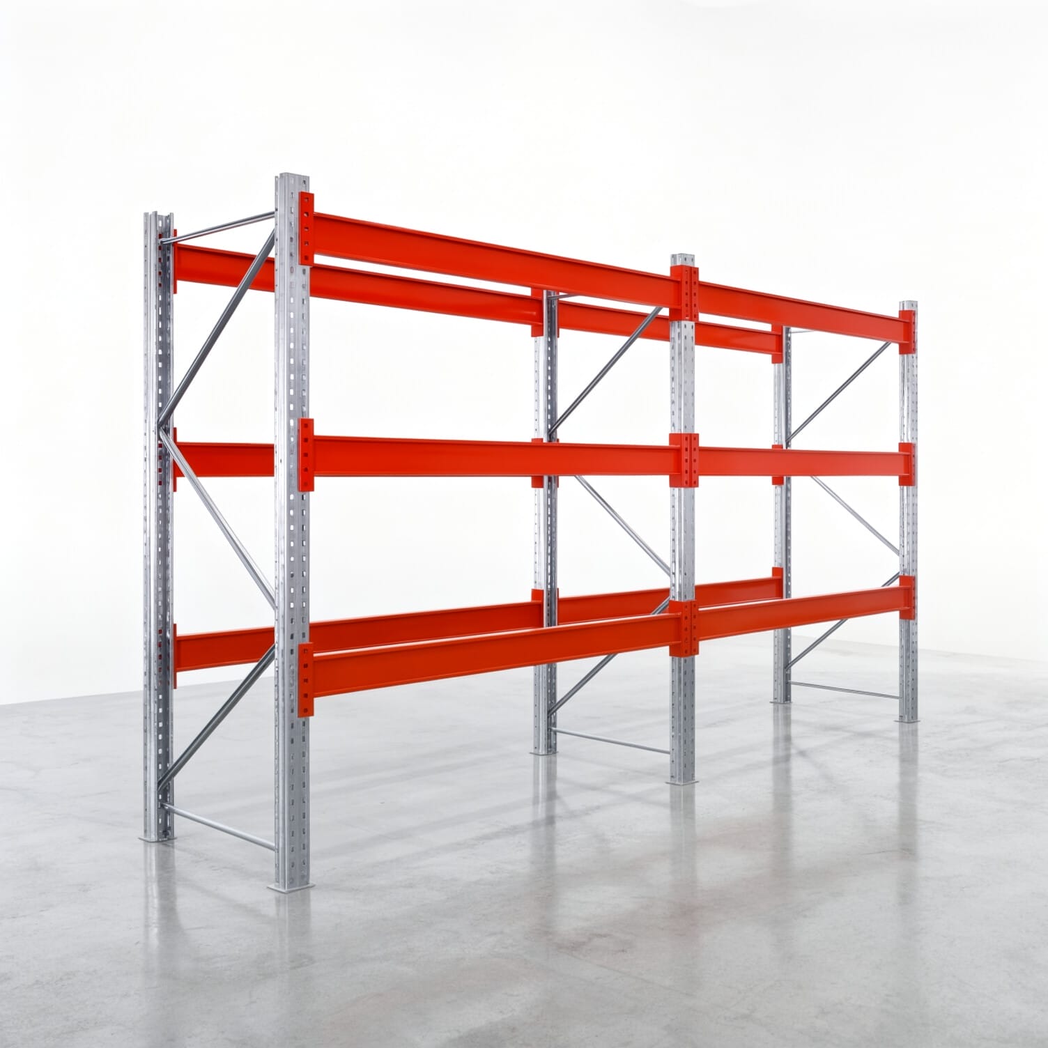 Palettenregale PRX 1000, Europalette, H: 2.100 mm, B: 3.900 mm, Palettengewicht: 1.500 kg, Palettenplätze: 16