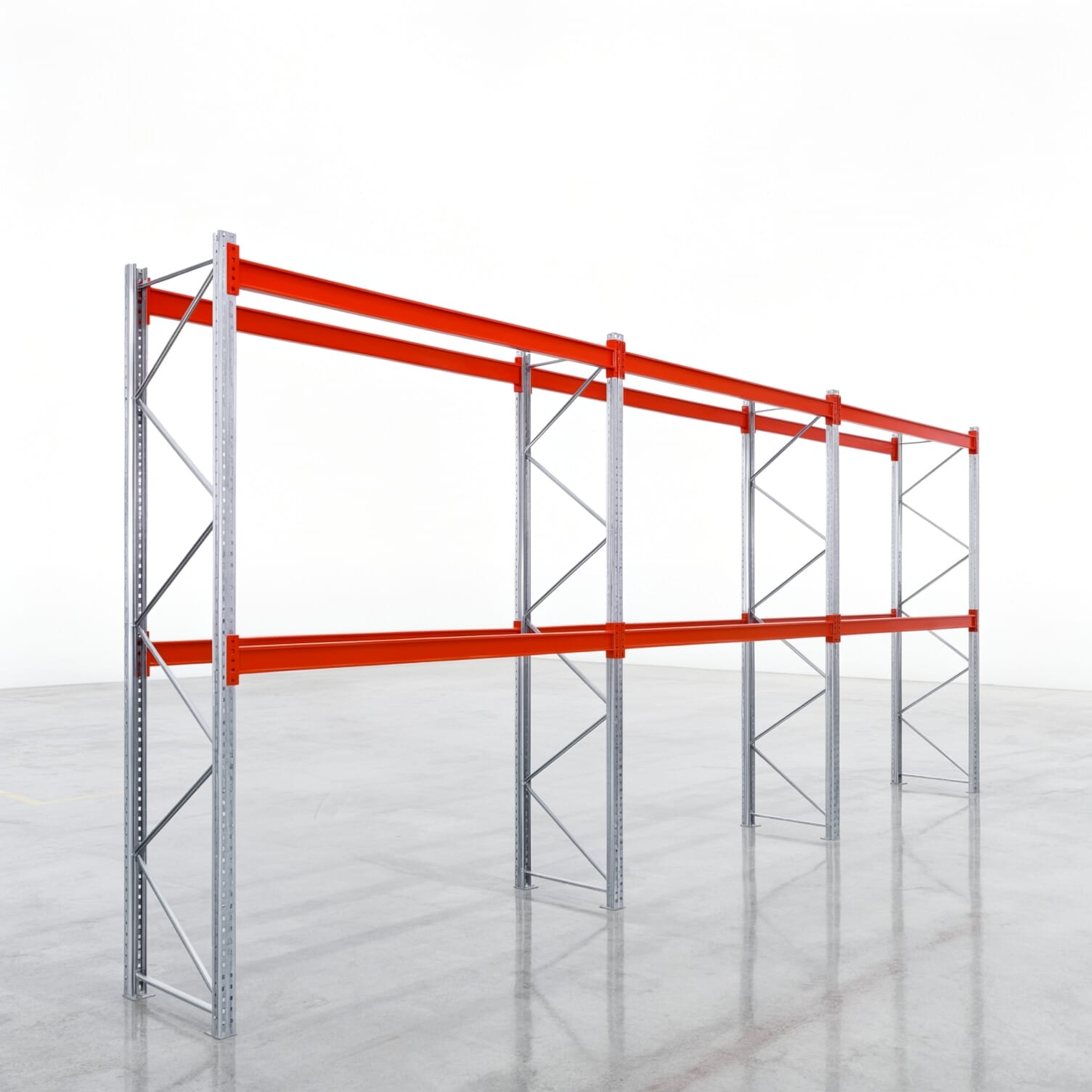 Palettenregale PRX 1000, Europalette, H: 3.600 mm, B: 8.500 mm, Palettengewicht: 500 kg, Palettenplätze: 27