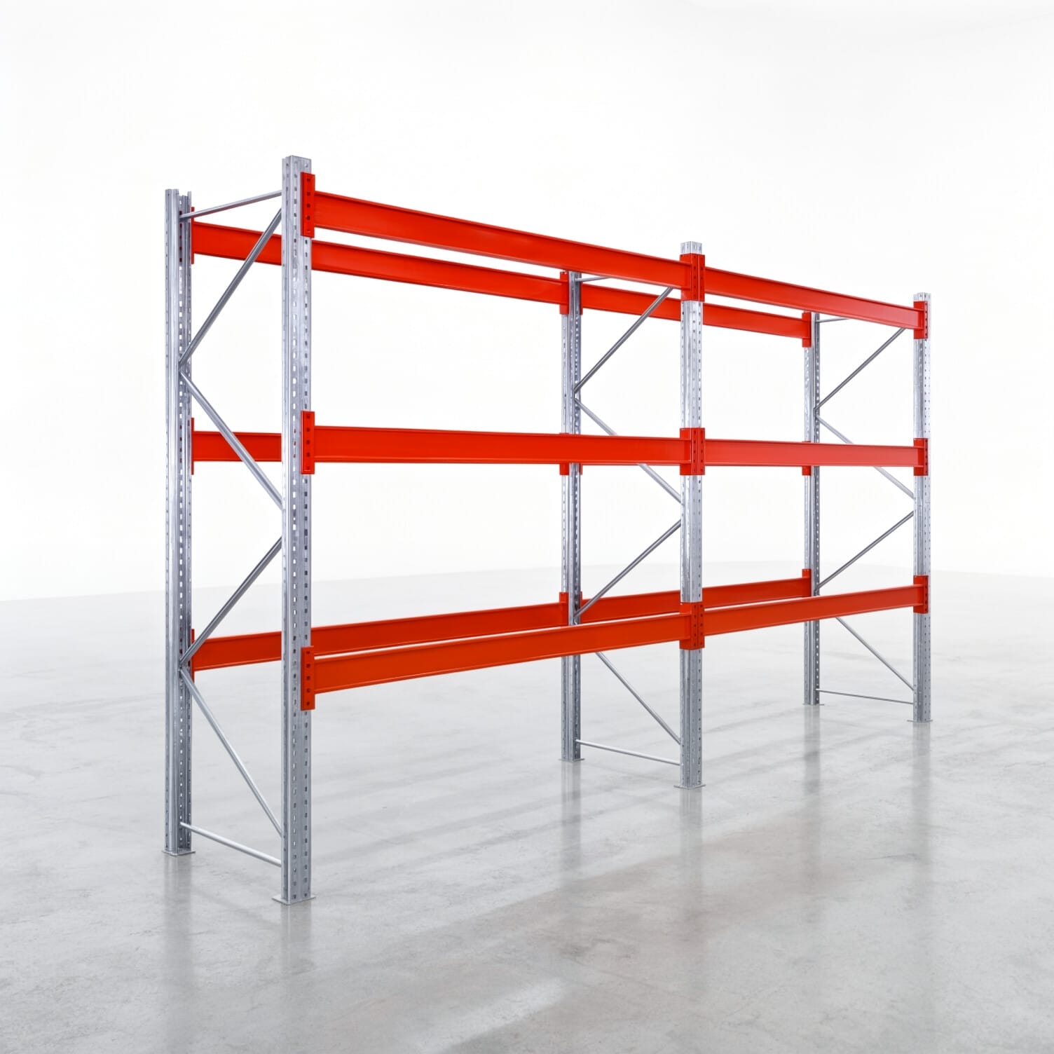 Palettenregale PRX 1000, Industriepalette, H: 2.600 mm, B: 3.900 mm, Palettengewicht: 500 kg, Palettenplätze: 16