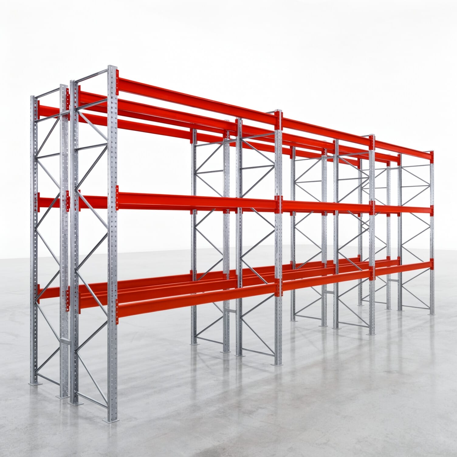 Palettenregale PRX 1000, Europalette, H: 3.600 mm, B: 8.500 mm, Palettengewicht: 500 kg, Palettenplätze: 72