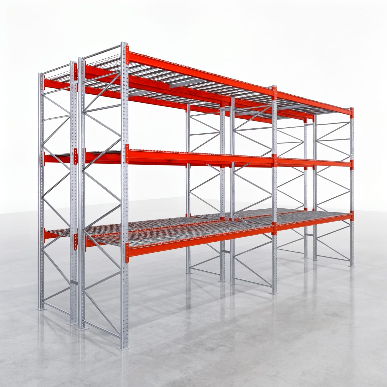 Palettenregale PRX 1000, Europalette, H: 4.100 mm, B: 7.500 mm, Palettengewicht: 750 kg, Palettenplätze: 32