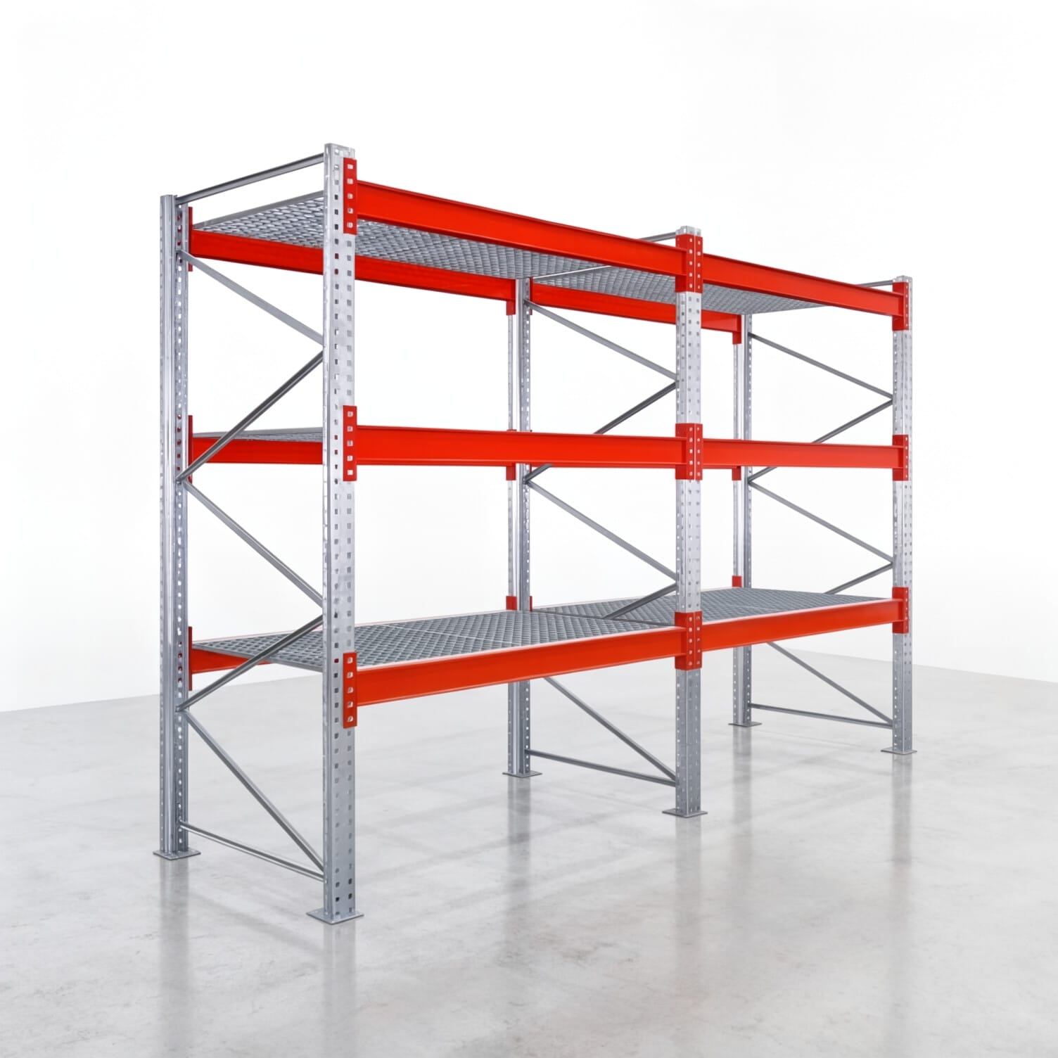 Palettenregale PRX 1000, Europalette, H: 2.600 mm, B: 3.900 mm, Palettengewicht: 1.000 kg, Palettenplätze: 16