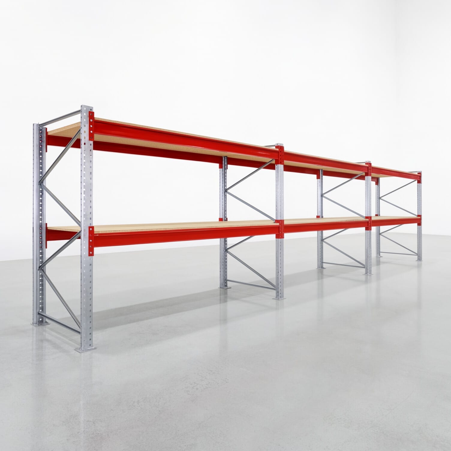 Palettenregale PRX 1000, Europalette, H: 2.100 mm, B: 8.500 mm, Palettengewicht: 500 kg, Palettenplätze: 27