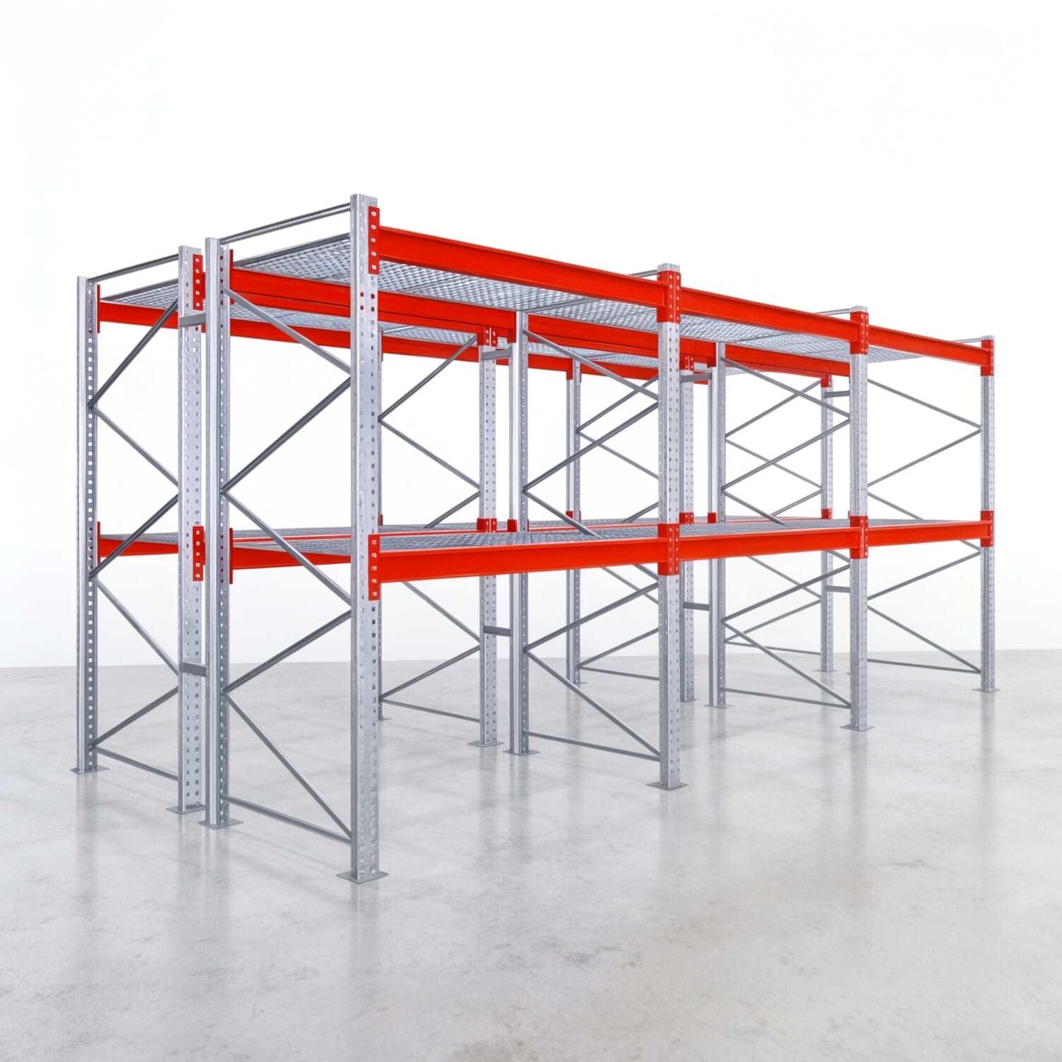 Palettenregale PRX 1000, Europalette, H: 2.600 mm, B: 5.800 mm, Palettengewicht: 500 kg, Palettenplätze: 18