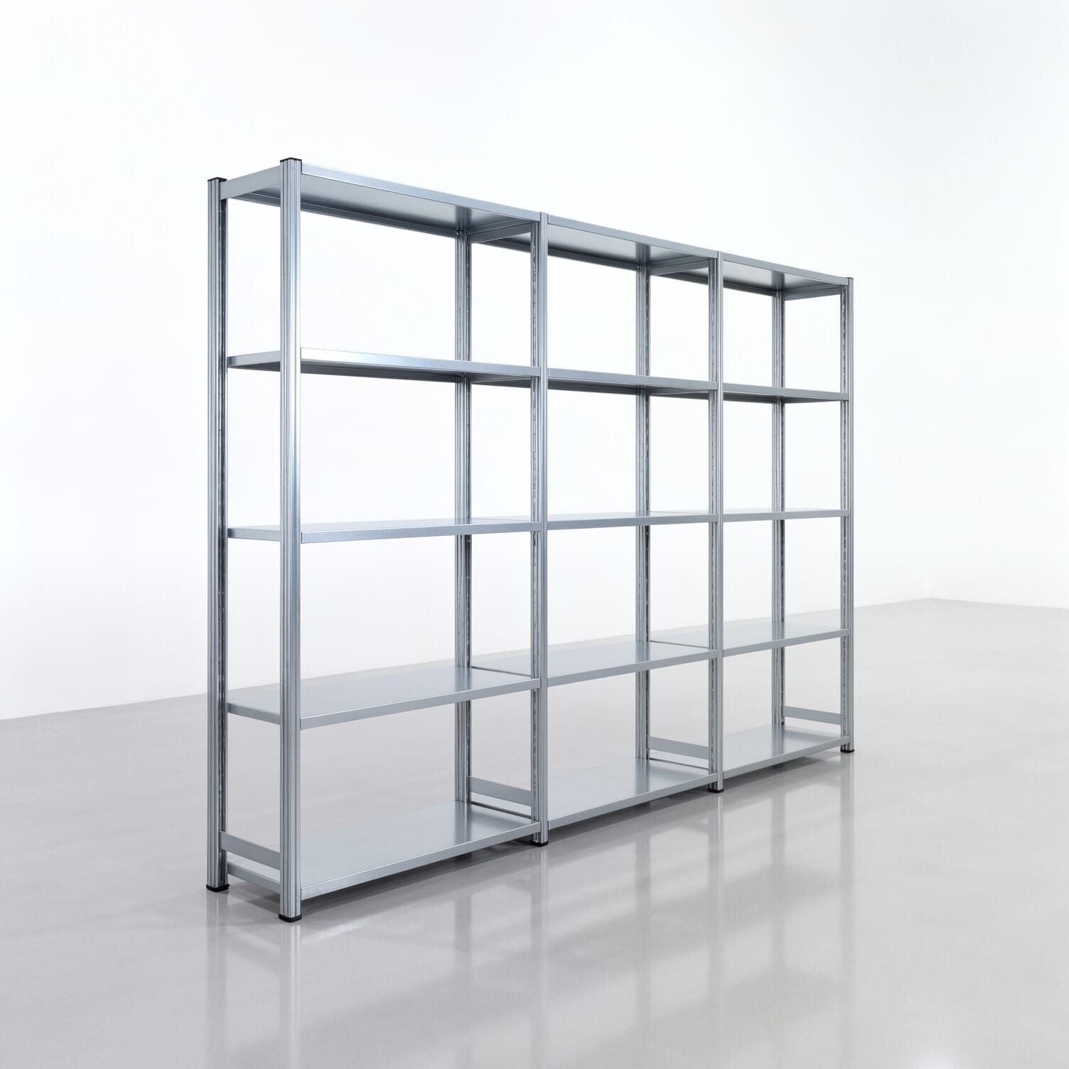 Fachbodenregal FBX 4000, H: 2.000 mm, B: 3.023 mm mm, T: 400 mm, Ebenen: 5