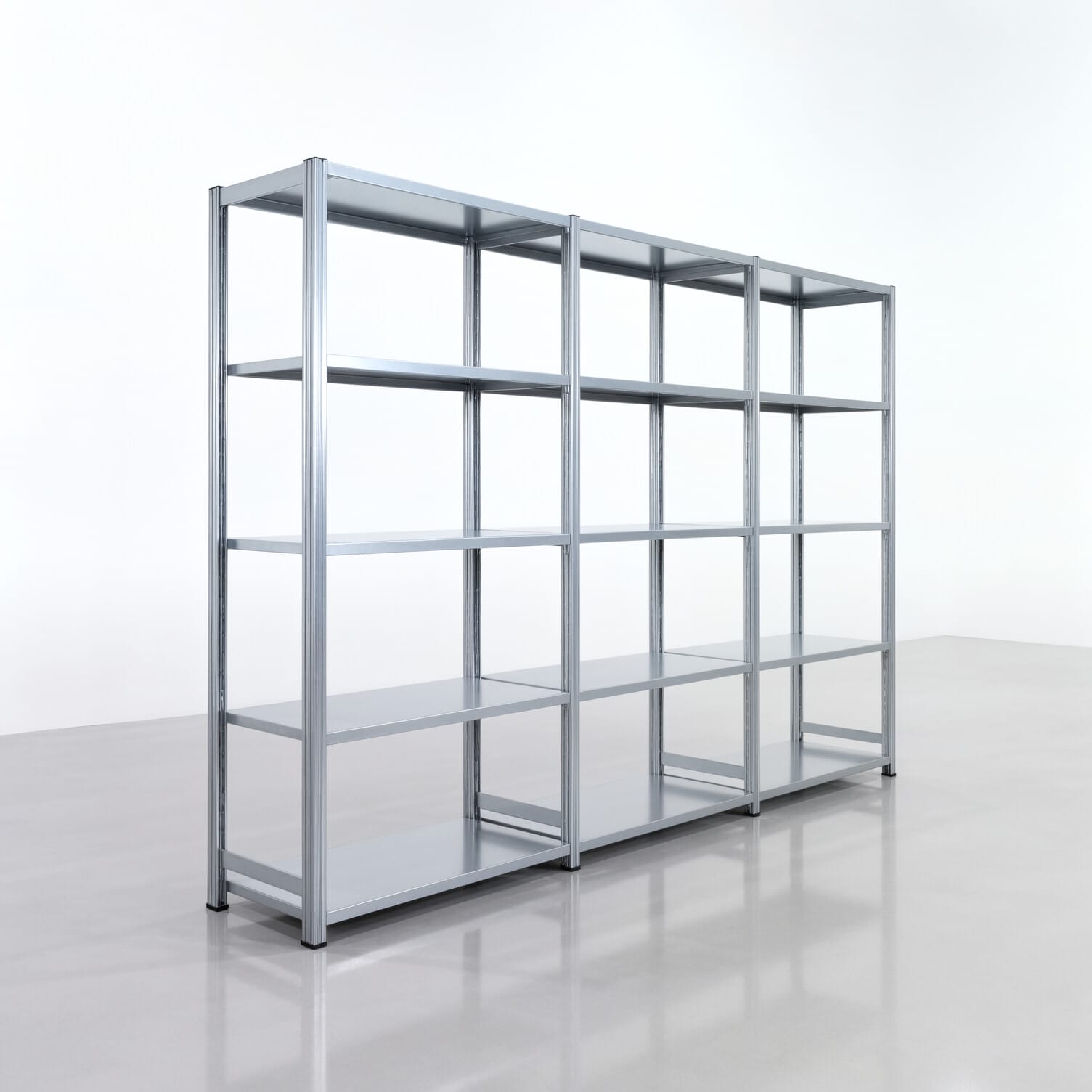 Fachbodenregal FBX 4000, H: 2.000 mm, B: 3.023 mm mm, T: 500 mm, Ebenen: 5