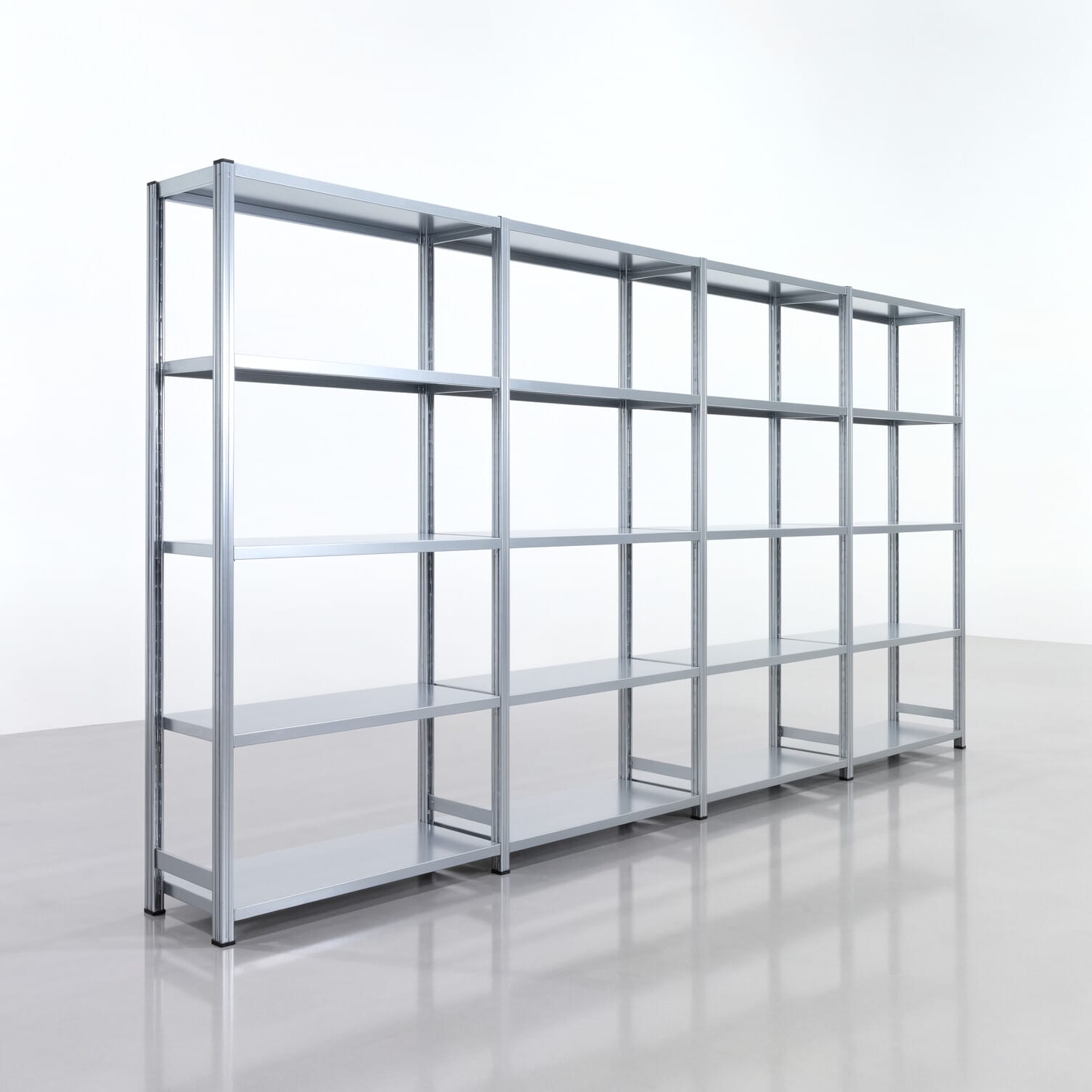 Fachbodenregal FBX 4000, H: 2.000 mm, B: 4.020 mm mm, T: 400 mm, Ebenen: 5