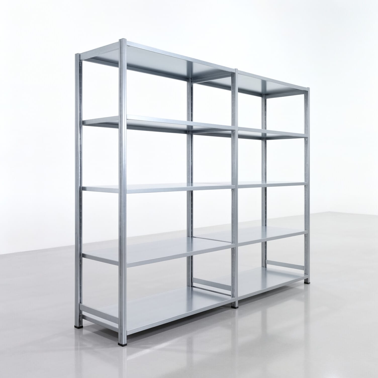 Fachbodenregal FBX 4000, H: 2.000 mm, B: 2.426 mm mm, T: 600 mm, Ebenen: 5