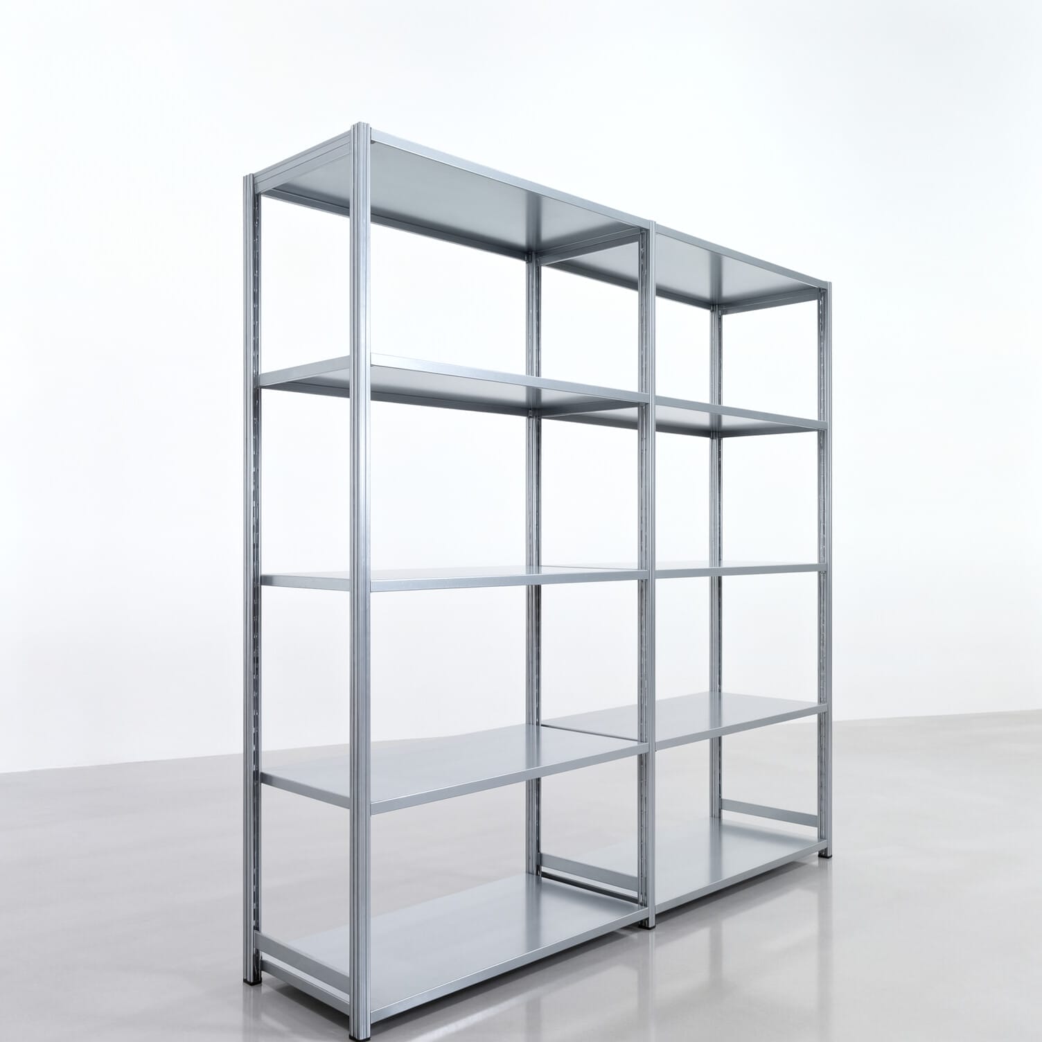 Fachbodenregal FBX 4000, H: 2.350 mm, B: 2.426 mm mm, T: 600 mm, Ebenen: 5