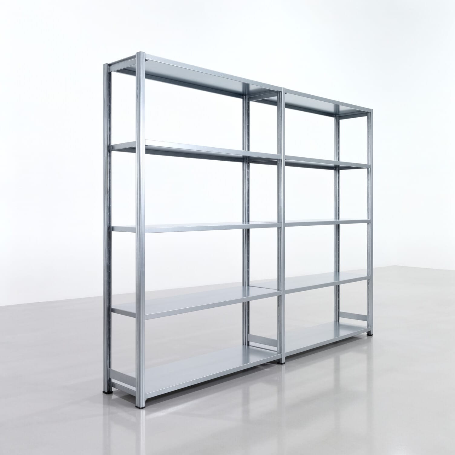 Fachbodenregal FBX 4000, H: 2.000 mm, B: 2.626 mm mm, T: 400 mm, Ebenen: 5