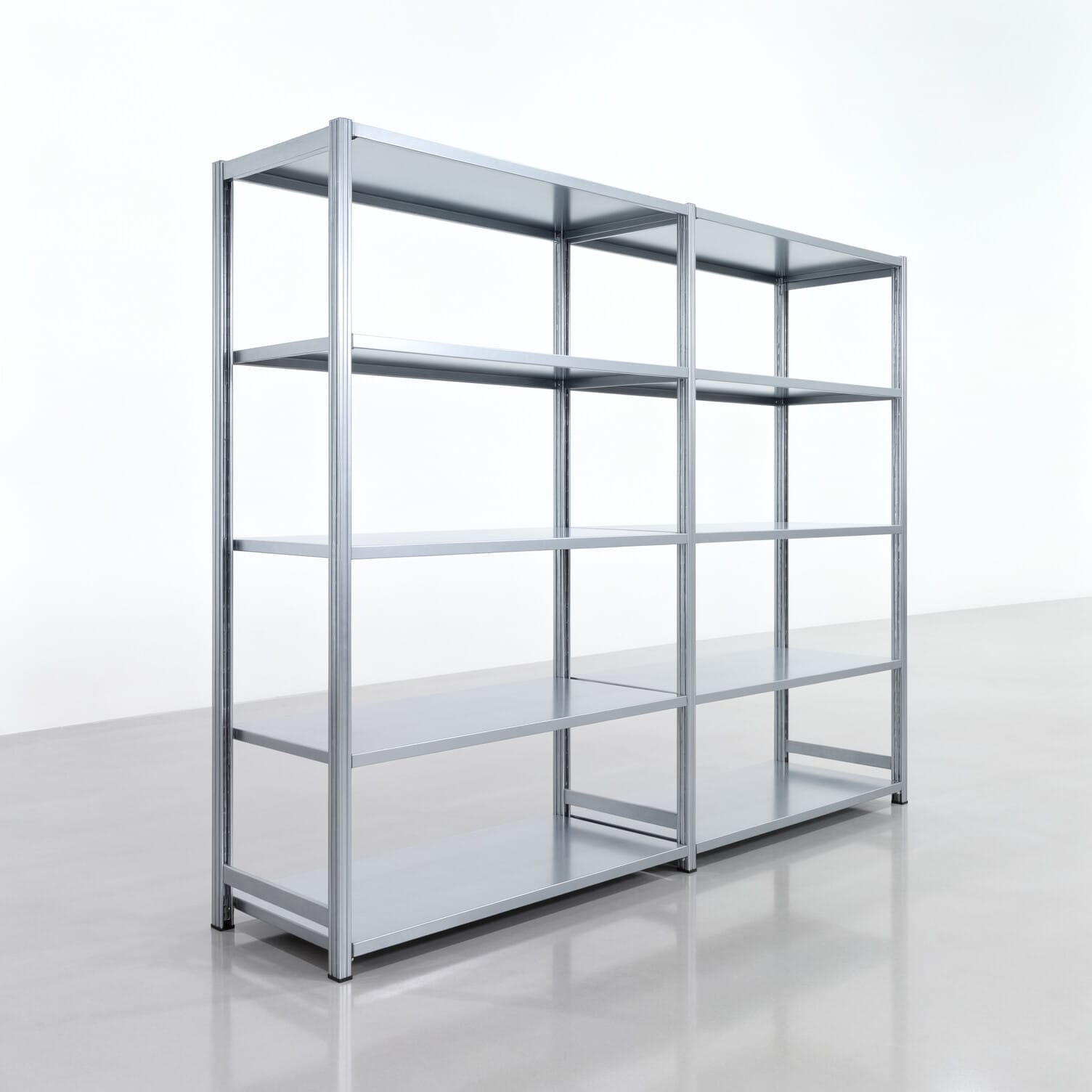 Fachbodenregal FBX 4000, H: 2.000 mm, B: 2.626 mm mm, T: 600 mm, Ebenen: 5