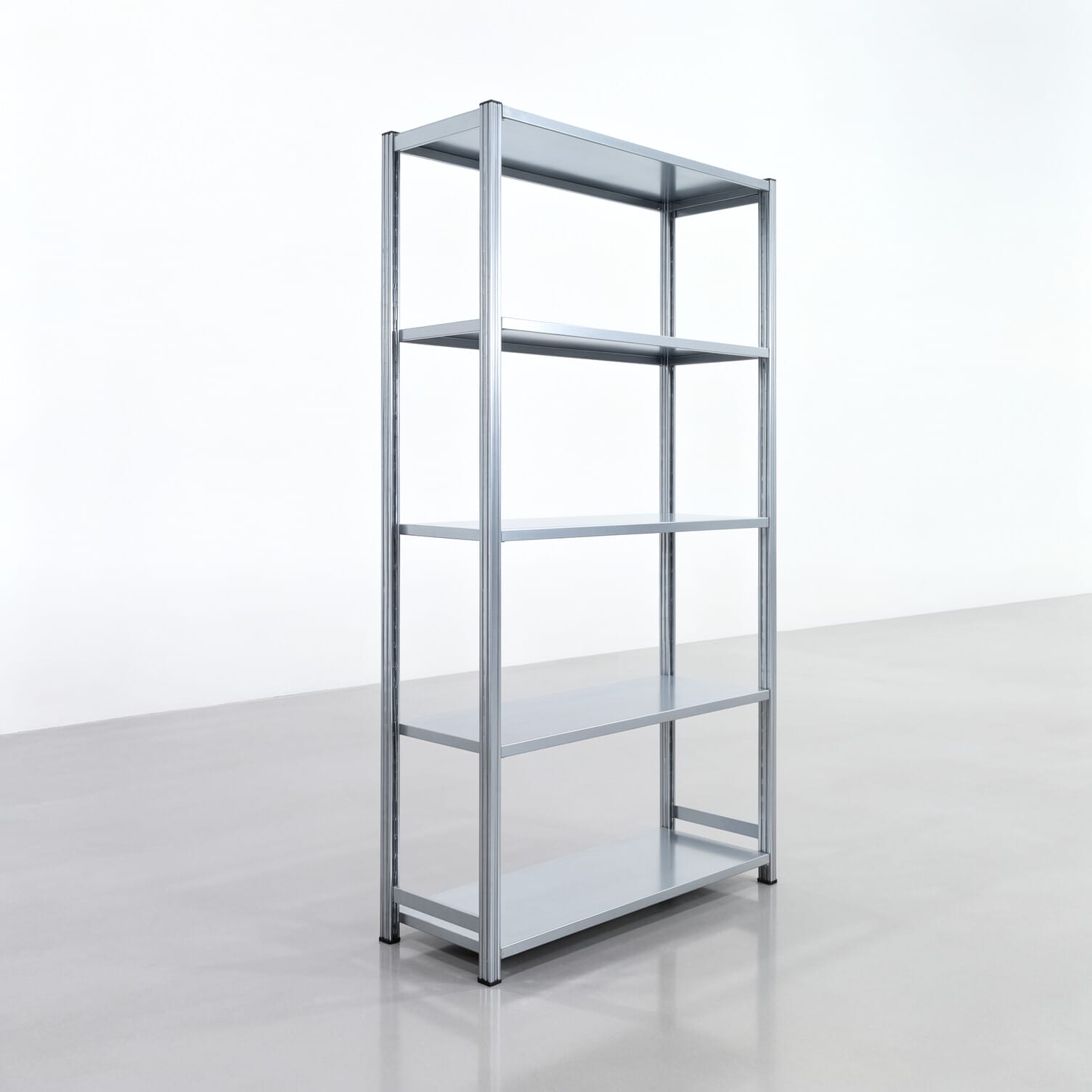 Fachbodenregal FBX 4000, H: 2.350 mm, B: 1.329 mm mm, T: 500 mm, Ebenen: 5