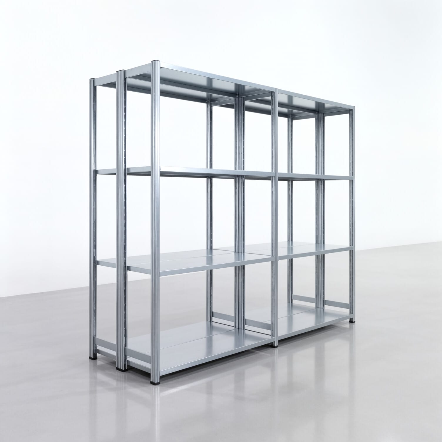 Fachbodenregal FBX 4000, H: 2.000 mm, B: 2.426 mm mm, T: 400 mm, Ebenen: 4