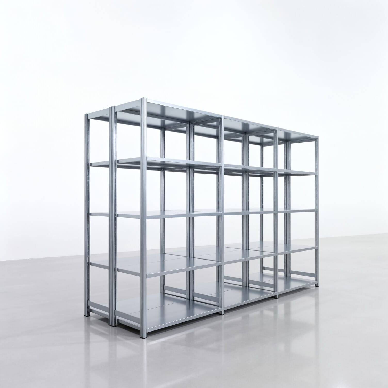 Fachbodenregal FBX 4000, H: 2.000 mm, B: 3.023 mm mm, T: 500 mm, Ebenen: 5