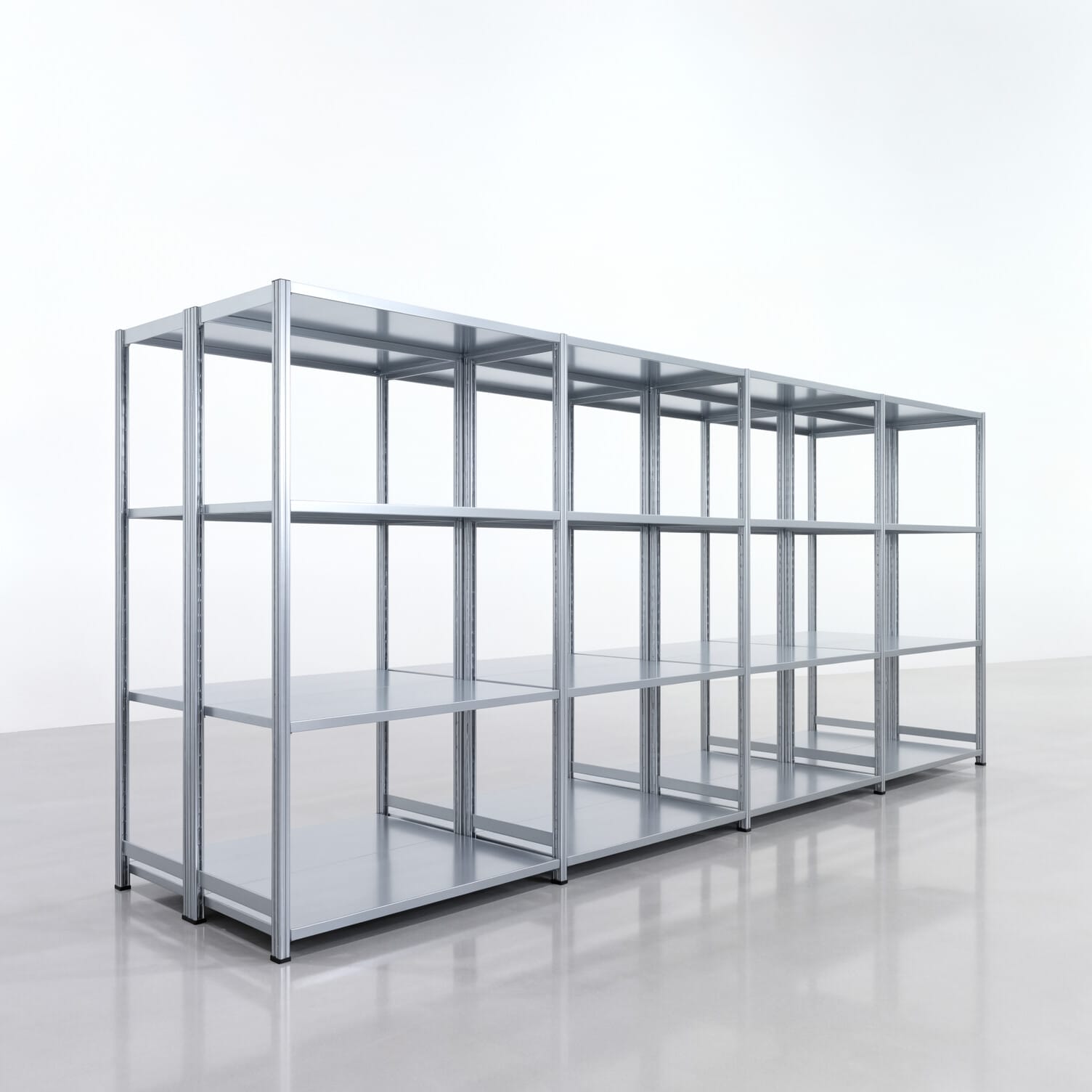 Fachbodenregal FBX 4000, H: 2.000 mm, B: 4.820 mm mm, T: 600 mm, Ebenen: 4