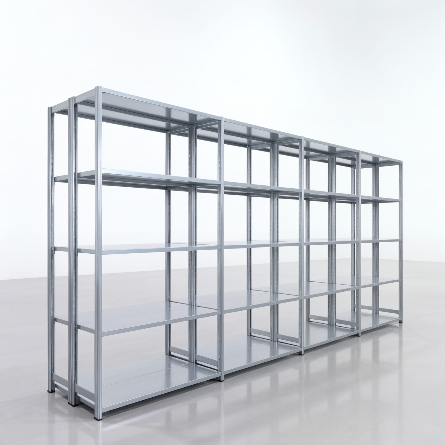 Fachbodenregal FBX 4000, H: 2.250 mm, B: 4.820 mm mm, T: 400 mm, Ebenen: 5