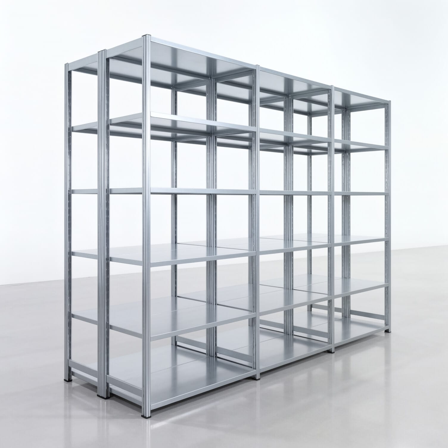 Fachbodenregal FBX 4000, H: 2.250 mm, B: 3.023 mm mm, T: 500 mm, Ebenen: 6