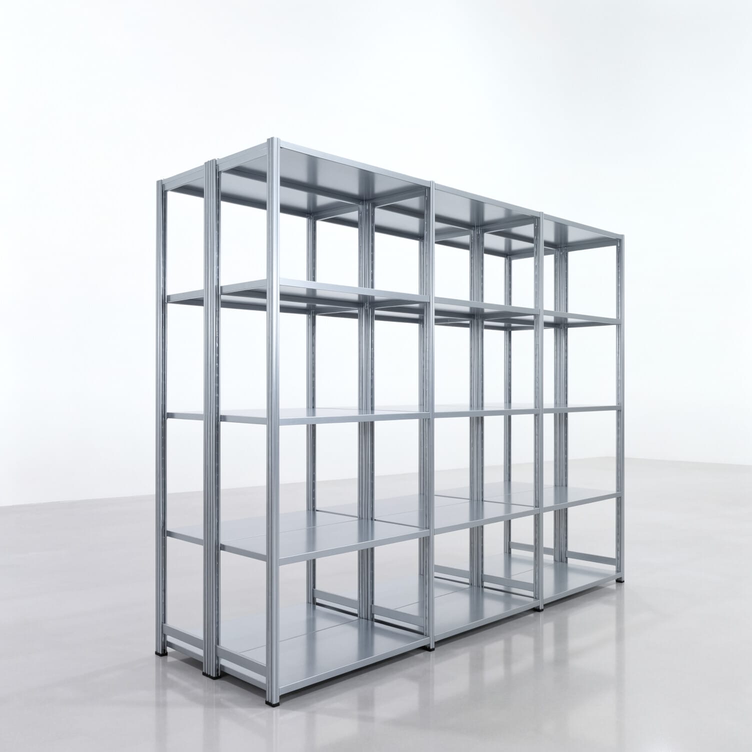 Fachbodenregal FBX 4000, H: 2.350 mm, B: 3.023 mm mm, T: 500 mm, Ebenen: 5